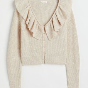 H&M Ruffle Cardigan